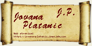Jovana Platanić vizit kartica